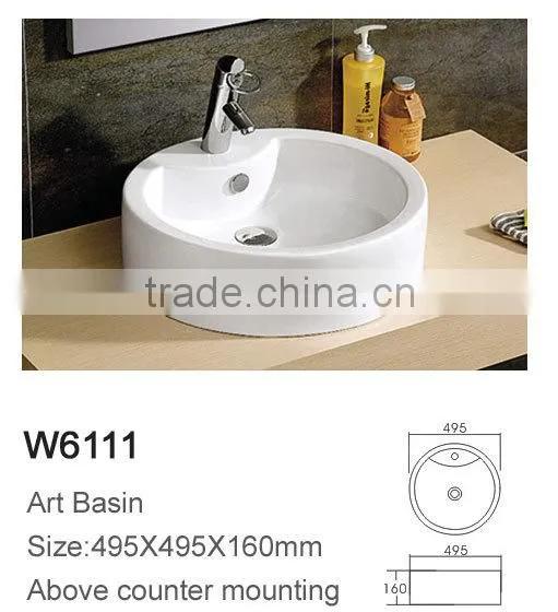 Made in China Ceramic Bathroom Counter Top Round Sink photo-2
