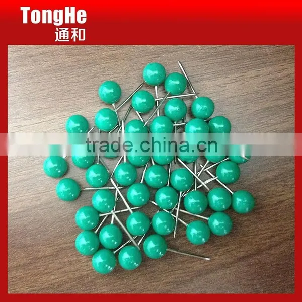 Green Colored Head Plastic Ball Map Pin photo-4