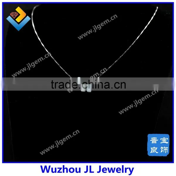 Synthetic White Elephant Opal Gemstone S925 Silver Box Chain Necklace Jewelry photo-3