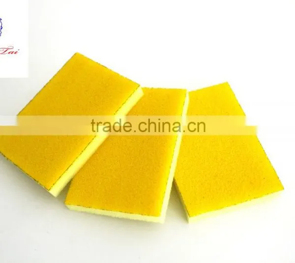 Orange Sourcing Pad With Yellow Sponge for Kitchen Supplies photo-3