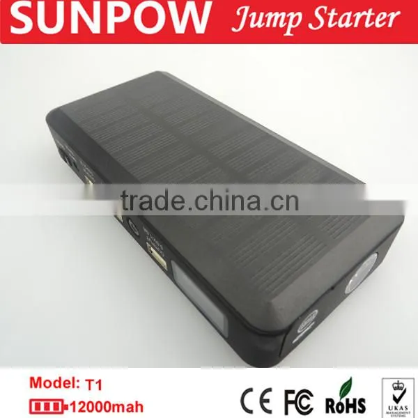 Sunpow 12000mAh Solar Multi-Function 12v Car Jump Starter Mini Mobile Power Bank Charger in Car Accessories photo-5
