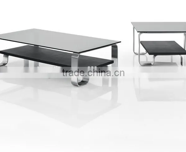 CT-10A ET-10A Stainless Steel Glass Modern Coffee Table photo-2