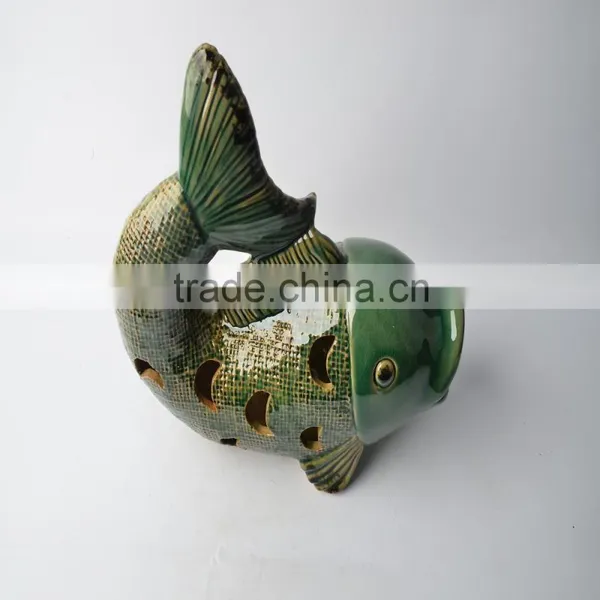 Personalized Ceramic Candle Holder With Fish Shape photo-3