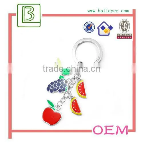 Metal Enamel Apple Keychain for Promotional photo-3