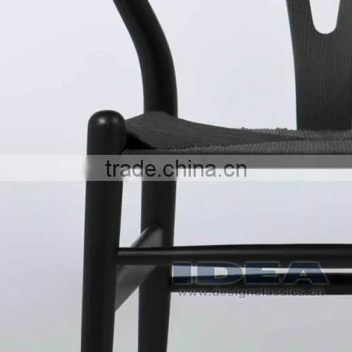 DC6013 Replica Hans Wegner Wishbone Chair - Beech Solid Wood in Black Color photo-6