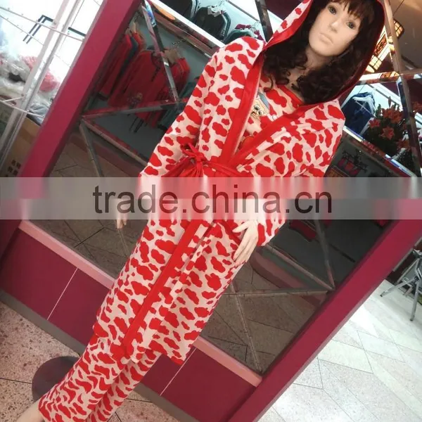 Creative Lovely Three Duck Cloud Pattern Design Three-piece Pajamas Woman photo-3