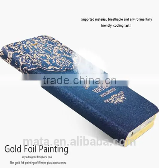 Glod Foil Painting Ultra Thin Breathable Leather Case For Iphone 6 photo-6