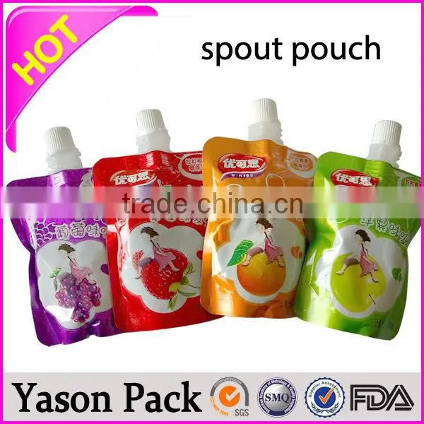 Yason Resuable Fruit Juice Spout Pouches Bear With 120deg Sterilization Process Stand up Pouch With Spout Pouch Bottom Gusseted photo-5