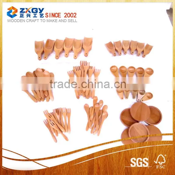 Different Kinds Small Wood Spoons and Wood Forks Wholesale