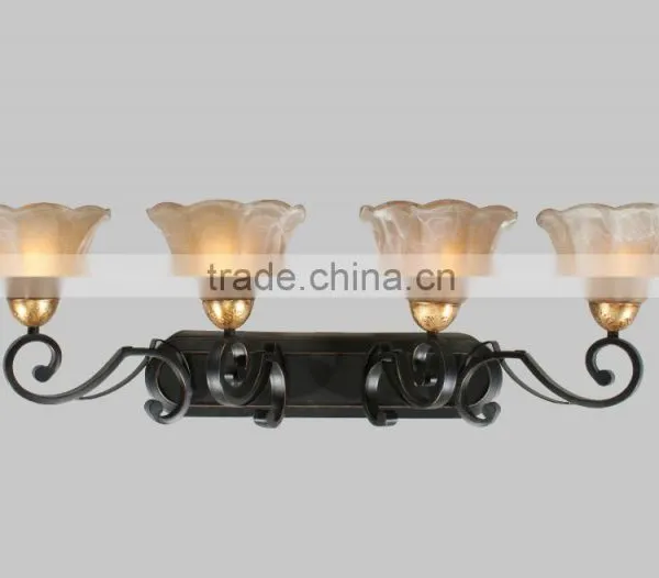 Metal and Glass Shade 4 Lamp UL Manufacturer Wall Light/Wall Sconces photo-2