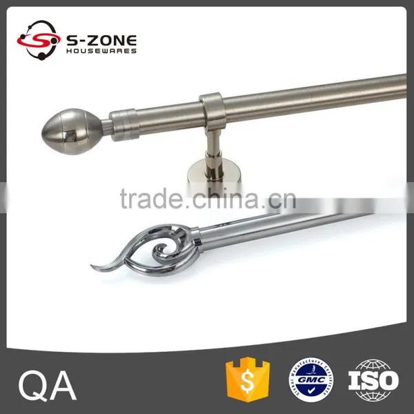 Moderm Design Curtain Metal Rod With Curtain Pole Set photo-5