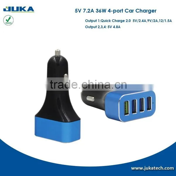 Factory Direct Supply 4 Usb Car Charger Wholesale,smart Car Usb Charger for Iphone photo-3