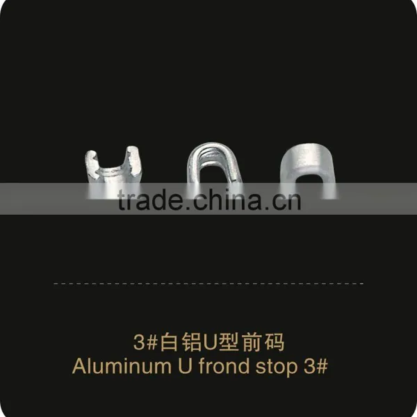 Aluminum U Top Stopper for Zipper Parts Zipper Garment Accessories