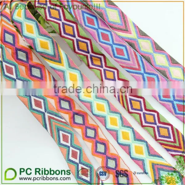 2.5cm Custom Embroidered Woven Jacquard Ribbon Purse Frame photo-3