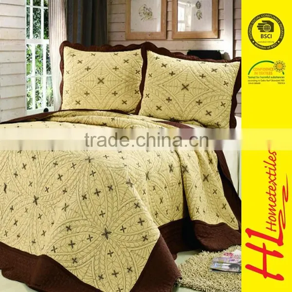 Competitive Price Embroidery Quilt Bedding Set,wholesale Quilt Bedspread Patchwork,microfiber Quilt With Pillow photo-3