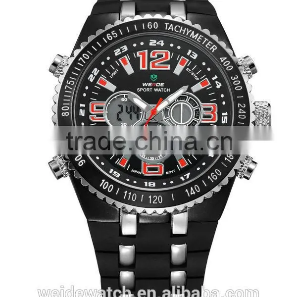 New Production 2016 WEIDE Multi-functional Analog-digital Big Dial Watches for Men Watches for Resale WH1107-4 photo-2
