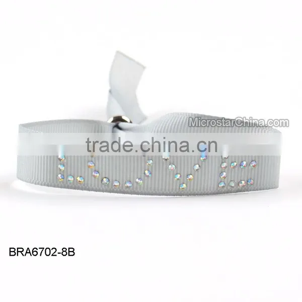 2016 New Design Resin Crystal Beads Adjustable Fashion Ribbon Bracelet Wholesale photo-6