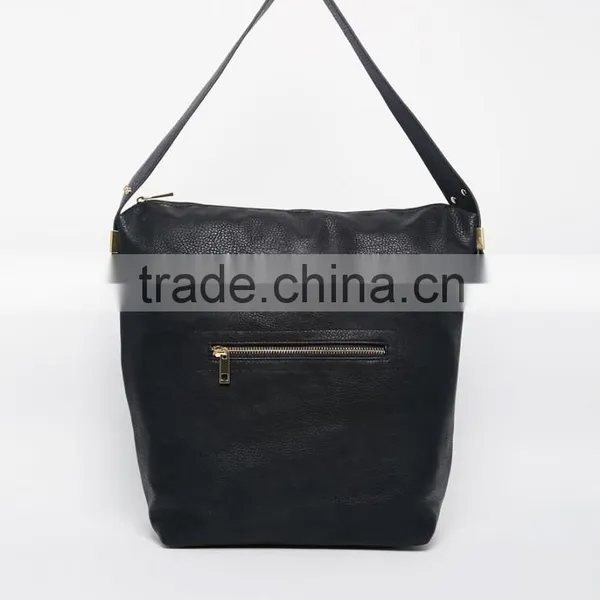Lady Fashion Handbag Zip Front Slouch Shoulder Bag photo-2