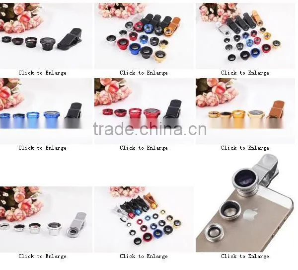 Different Colors Universal 3 in 1 Camera Lens 0.67x Wide Angle+macro+fish Eye for Cell Phone/ip/pad/notebook PC for Gift photo-2
