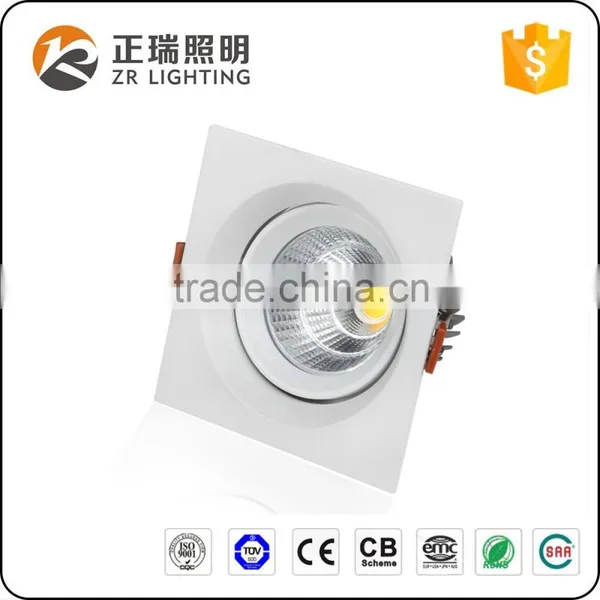 BIS Certification 20W 30W Square Downlight Adjustable 7W 12W LED Spotlight Housing With Aluminum
