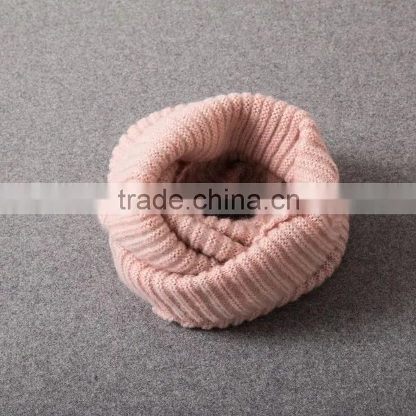 Pure Color High Quality Acrylic Winter Loop Snood Women