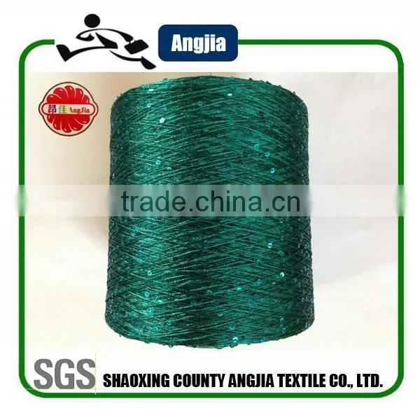 Fancy Polyester Spun Sequin Yarn for Sweater Scarf Knitting photo-3