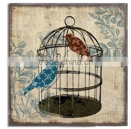 Vintage Wall Art Printing For Wall Decoration With Linen
