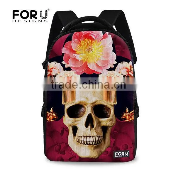 Wholesale Hot Sale Vintage Skull Backpack,Polyester Backpack,Laptop Backpack photo-5