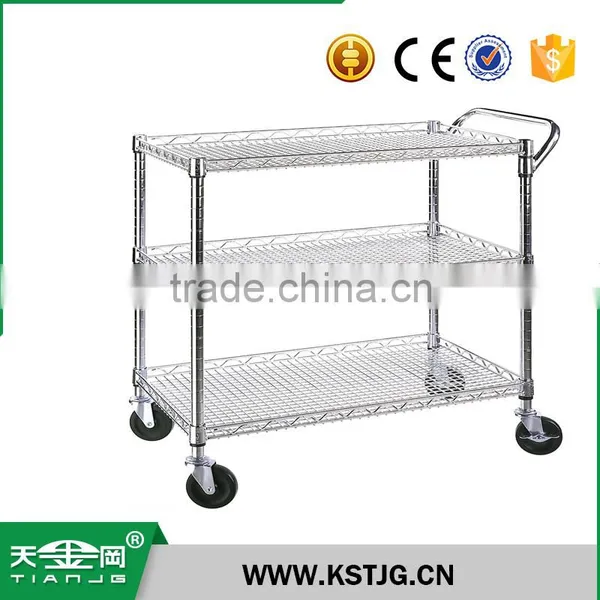 TJG High Quality Stainless Steel Restaurant All-Purpose Utility Cart Trolley Dolly photo-3