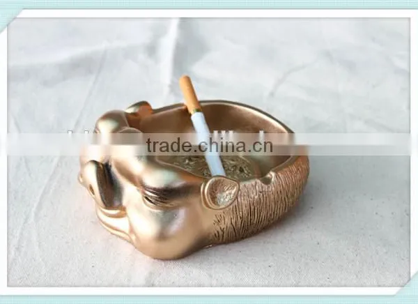 Resin Vintage Style Pig Design Ashtray With Pig Shape photo-2