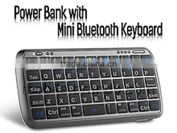 Gtide Wireless Portable Mini Rechargeable 54 Keys Bluetooth 3.0 Keyboard and Power Bank Combo for IPhone/Android Smartphone photo-4