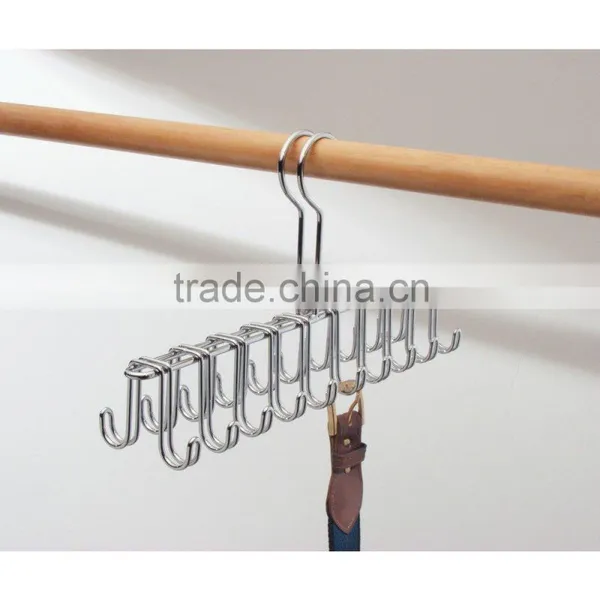 Icegreen Silver Tie and Belt Hanger Hook Accessory Rack for Closet Accessories photo-2