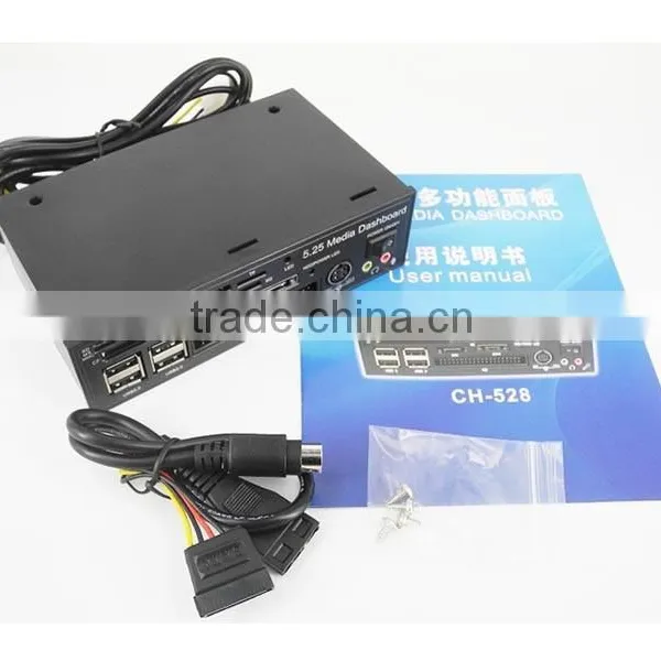 MEDIA DASHBOARD PANNELLO MULTIFUNZIONE USB COMPUTER PC LETTORE SCHEDE 5.25 photo-2