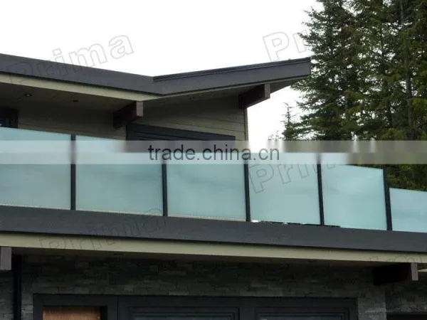 Frameless Patterned Glass Sheet Design For Glass Panel Installed For Terrace Glass Fence photo-6