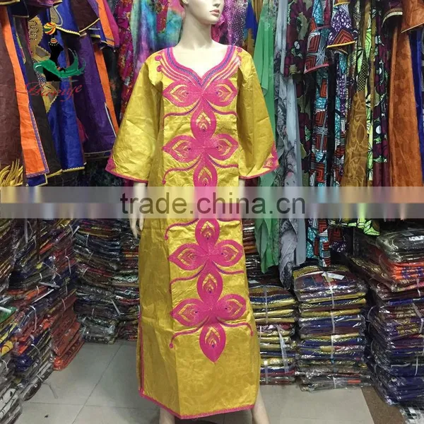 Bazin Riche Dress 2016 African Bazin Embroidery Design Dress for Women Design Fashion Dress photo-2