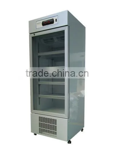 260L Pharmacy Hospital Single Temperature Glass Door Medical Storage Refrigerator photo-2