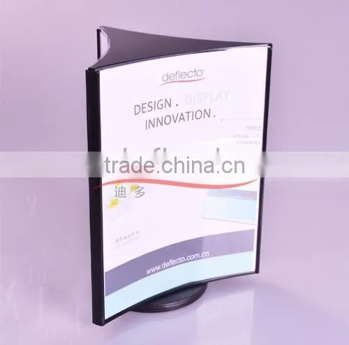 3 Sides Rotating Beverage List/sign Holder- 1/3 A4 Black