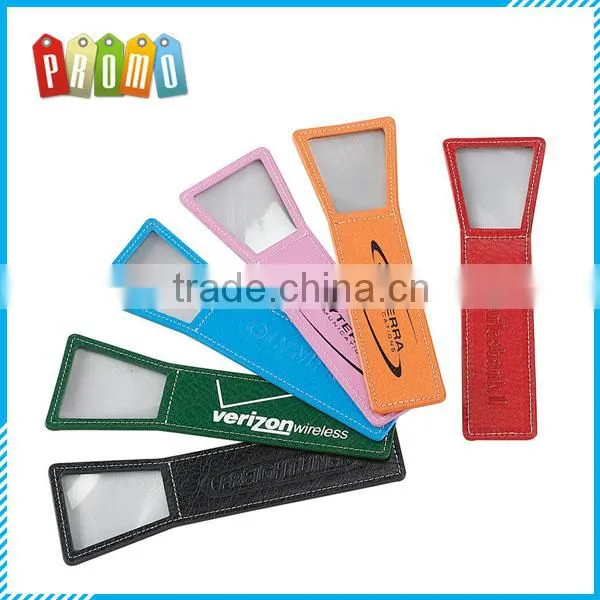 Wholesale leather magnifying bookmark,leather photo bookmarks