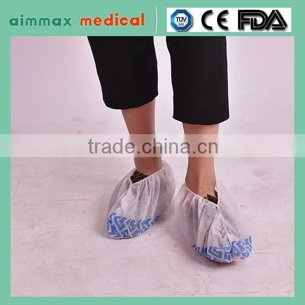 Anti Slip Non Woven PP + CPE 17*41cmShoe Cover With Laminated Film photo-2