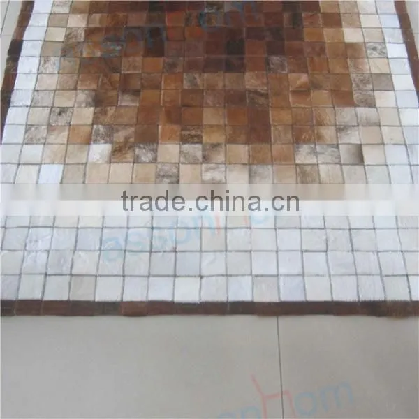 Leather Rug Patchwork Carpet photo-5