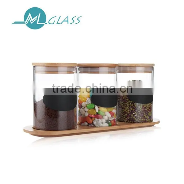 High Borosilicate Handmade Glass Mason Jar Handle Lids for 500ml photo-4