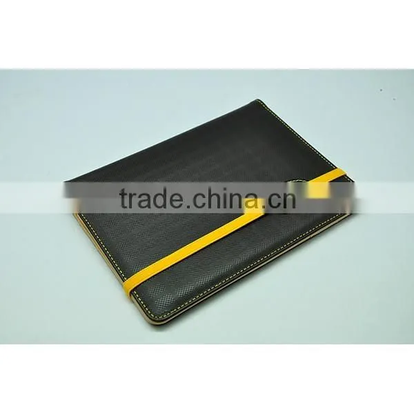 PU Leather Cut Notebook Covers With Embossed Logo and Elastic Band Closure photo-2
