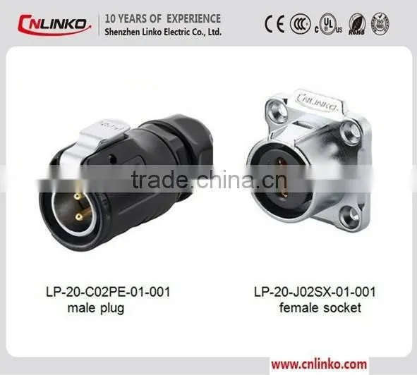 Made in China 2pin Cable Power Connector Manufacturers IP 67 Waterproof Connector Coaxial Connector