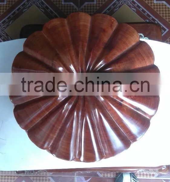 Pumpkin Shaped Pot With Lid and Base, Elegant Wooden Pot From Vietnam photo-4