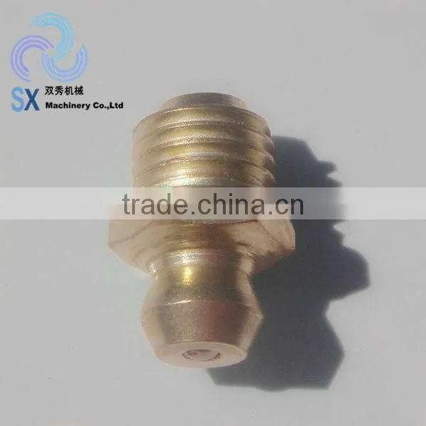 High Quality M8x1 Straight Grease Gun Nipple Plating Copper