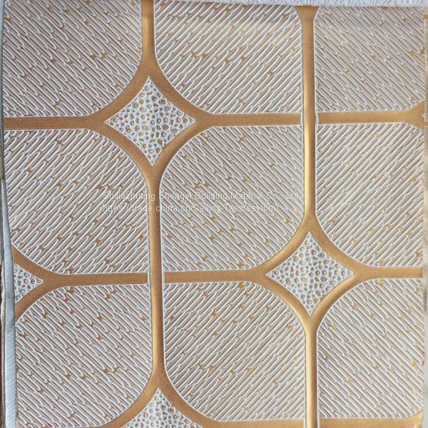 238#/996# ETC. Golden PVC Ceiling Embossed Film/PVC Film/PVC Foil 1230mm*600m*0.07mm photo-4