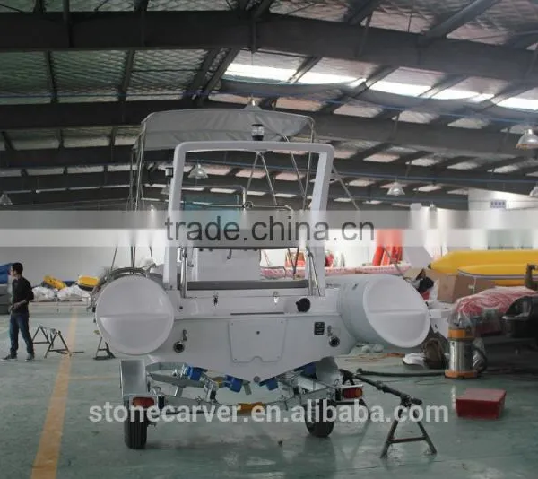 Rilaxy Factory Directly 5.2m 17ft Dual Layer Fiberglass Hull Rigid Inflatable Boat RIB520A photo-4