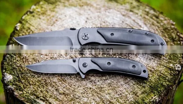 OEM Pocket Survival Camping Knife With Wooden Handle photo-6