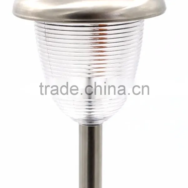 12pk Stainless Steel Glass Lens Solar Garden Lawn LED Path Light photo-2