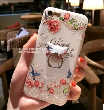 Beautiful Ultra-thin Soft Case Silicone Mobile Phone Cases for IPhone7/7Plus/6/6s/6plus/6splus With Ring Stand Holder photo-5